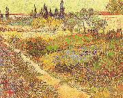 Vincent Van Gogh Garden in Bloom, Arles Spain oil painting reproduction